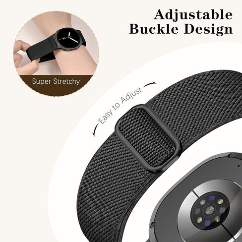 5 قطع من أساور النايلون القابلة للتمدد متوافقة مع ساعة Samsung Galaxy Watch 8 Band 40mm 44mm/Galaxy Watch 8 Classic 46mm، أساور معصم بديلة لحزام رياضي مرن ناعم بحلقة منفردة للنساء والرجال in Kuwait