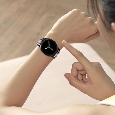 5 قطع من أساور النايلون القابلة للتمدد متوافقة مع ساعة Samsung Galaxy Watch 8 Band 40mm 44mm/Galaxy Watch 8 Classic 46mm، أساور معصم بديلة لحزام رياضي مرن ناعم بحلقة منفردة للنساء والرجال in Kuwait