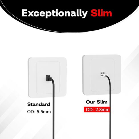 كابل إيثرنت CAT6 رفيع بطول 6 أقدام (6 حزم)، كابل تصحيح Cat 6، 1 جيجابت في الثانية، كابلات شبكة الإنترنت، كابلات Cat6 Cat5e فائقة النحافة، UTP، لجهاز التوجيه، المودم، المحول، وحدات تحكم الألعاب، التلفزيون، الخادم، غرفة الكمبيوتر in Kuwait