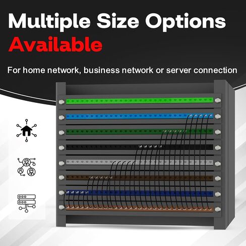 كابل إيثرنت CAT6 رفيع بطول 6 أقدام (6 حزم)، كابل تصحيح Cat 6، 1 جيجابت في الثانية، كابلات شبكة الإنترنت، كابلات Cat6 Cat5e فائقة النحافة، UTP، لجهاز التوجيه، المودم، المحول، وحدات تحكم الألعاب، التلفزيون، الخادم، غرفة الكمبيوتر in Kuwait