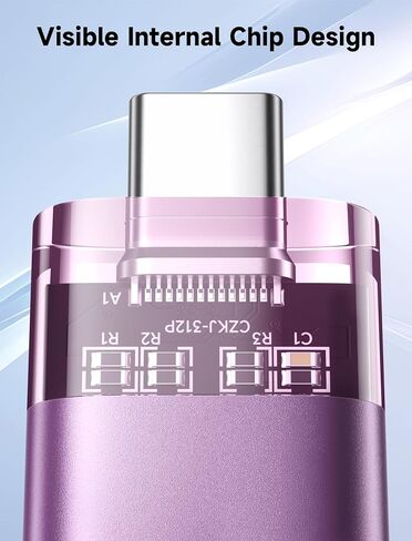 محول USB C إلى USB 3 حزم، محول USB 3.0 5 جيجابت في الثانية من النوع C ذكر إلى USB أنثى متوافق مع MacBook Pro/Air، iPad، iPhone 15/15 Pro Max، Samsung S24/S23/S22/S21، لوحة المفاتيح، ماوس أرجواني شفاف in Saudi Arabia