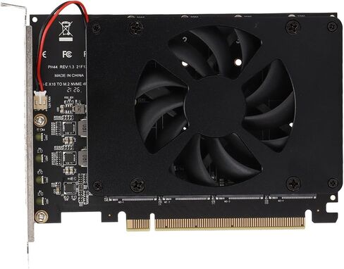 بطاقة محول SUNGOOYUE Anwintek PCIe SSD مع سرعة نقل 4x32 جيجابت في الثانية، ودعم M.2 NVME، وسبائك الألومنيوم، ومروحة تبريد مدمجة لأنظمة 8/10 in Saudi Arabia
