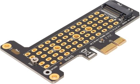 بطاقة محول SUNGOOYUE NVMe M.2 إلى PCIe، مادة PCB سوداء، متوافقة مع 2230-2280 SSD، مشتت حراري من الألومنيوم، لألعاب الكمبيوتر المكتبي in Saudi Arabia