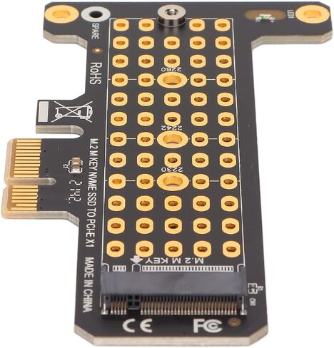 بطاقة محول SUNGOOYUE NVMe M.2 إلى PCIe، مادة PCB سوداء، متوافقة مع 2230-2280 SSD، مشتت حراري من الألومنيوم، لألعاب الكمبيوتر المكتبي in Saudi Arabia