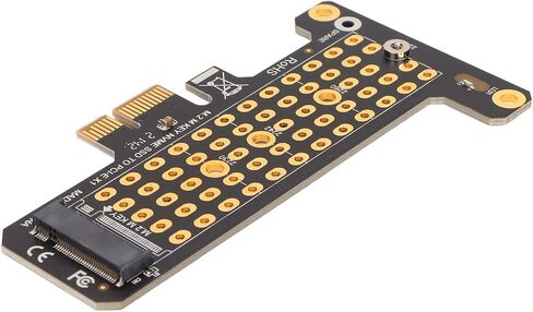 بطاقة محول SUNGOOYUE NVMe M.2 إلى PCIe، مادة PCB سوداء، متوافقة مع 2230-2280 SSD، مشتت حراري من الألومنيوم، لألعاب الكمبيوتر المكتبي in Saudi Arabia
