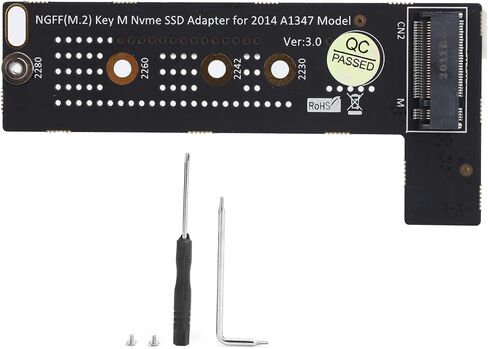 SUNGOOYUE M.2 NVME SSD Converter for OS Mini A1347 2014, PCB Material, Compatible with 2280/2260/2242/2230 MKey SSDs, Includes Screws and in Saudi Arabia