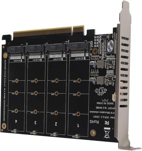 بطاقة محول SUNGOOYUE PH44 PCIe M.2 NVME SSD مع سرعة نقل 4 × 32 جيجابت في الثانية، ومؤشرات LED، وإدارة الطاقة العالية، متوافقة مع أجهزة PCIe (ph44) in Saudi Arabia