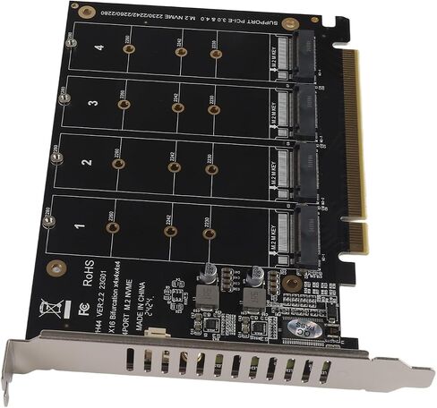 بطاقة محول SUNGOOYUE PH44 PCIe M.2 NVME SSD مع سرعة نقل 4 × 32 جيجابت في الثانية، ومؤشرات LED، وإدارة الطاقة العالية، متوافقة مع أجهزة PCIe (ph44) in Saudi Arabia