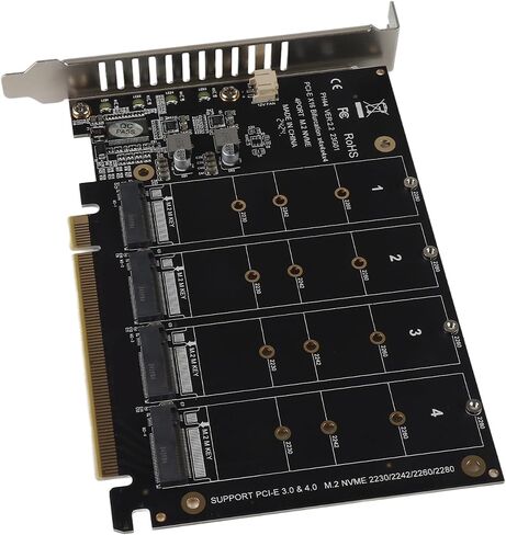 بطاقة محول SUNGOOYUE PH44 PCIe M.2 NVME SSD مع سرعة نقل 4 × 32 جيجابت في الثانية، ومؤشرات LED، وإدارة الطاقة العالية، متوافقة مع أجهزة PCIe (ph44) in Saudi Arabia