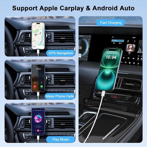 10FT Car Carplay Cable for iPhone 16 15, 2 Pack 10FT USB A to USB C Car Charger Cable Cord Compatible for iPhone 16/16 Plus/16 Pro/16 Pro Max/15/15 Plus/15 Pro/15 Pro Max in Saudi Arabia