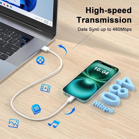 10FT Car Carplay Cable for iPhone 16 15, 2 Pack 10FT USB A to USB C Car Charger Cable Cord Compatible for iPhone 16/16 Plus/16 Pro/16 Pro Max/15/15 Plus/15 Pro/15 Pro Max in Saudi Arabia