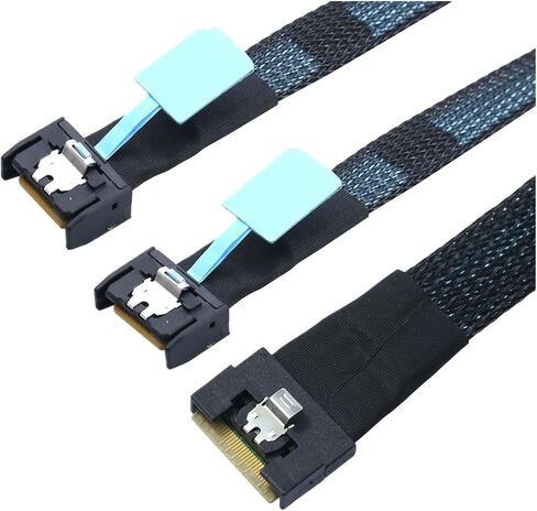 ZHANGLH 1M-PCI-E Ultraport Slimline S * A * S 4.0 SFF-8654 8i 74pin إلى Dual 2X MCIO 4X 4i 8654 38Pin كابل الاتصال الداخلي للخادم in Kuwait