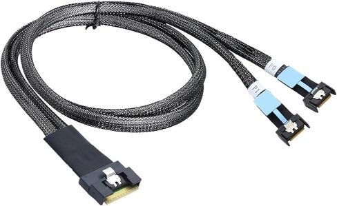 ZHANGLH 1M-PCI-E Ultraport Slimline S * A * S 4.0 SFF-8654 8i 74pin إلى Dual 2X MCIO 4X 4i 8654 38Pin كابل الاتصال الداخلي للخادم in Kuwait