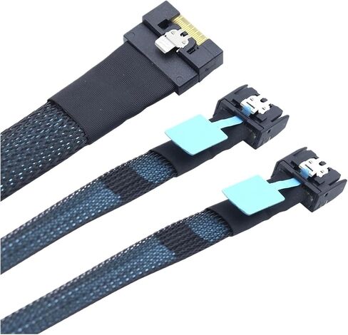 ZHANGLH 1M-PCI-E Ultraport Slimline S * A * S 4.0 SFF-8654 8i 74pin إلى Dual 2X MCIO 4X 4i 8654 38Pin كابل الاتصال الداخلي للخادم in Kuwait