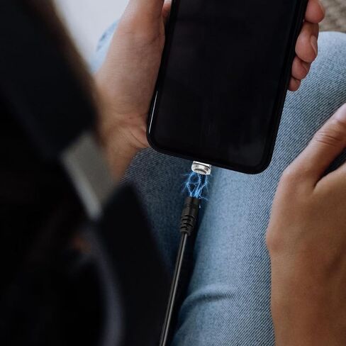 محول مغناطيسي USB C 8 قطع من Housoutil، موصل طرف محول كابل USB مغناطيسي قابل للتدوير للهواتف، فضي، 0.78 × 0.39 × 0.39 بوصة in Kuwait