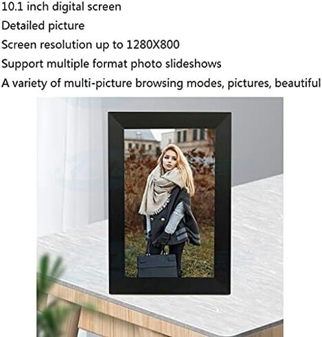 إطار صور رقمي واي فاي ذكي مقاس 10 بوصات، وزاوية عرض IPS 178 درجة، وذاكرة 16 جيجابايت، ويدعم بطاقة SD، ويتميز بوظائف المنبه والتقويم. in Kuwait