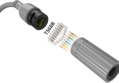 محول plplaaoo SPX ذكر إلى RJ45 أنثى محول إيثرنت عالي السرعة 1200 ميجابت في الثانية للقمر الصناعي المستطيل Gen3 V3 مع سلك نحاسي 26AWG تصنيف IP67 in Saudi Arabia