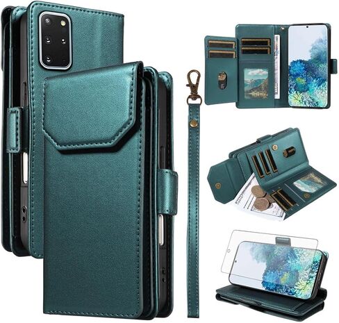 حافظة هاتف Asuwish لهاتف Samsung Galaxy S20 Plus S20+ 5G غطاء محفظة خلوية مع واقي شاشة من الزجاج المقسى وحامل بطاقة الائتمان S20+5G S20plus 20S + S2O S 20 20+ G5 للنساء والرجال باللون الوردي in Saudi Arabia