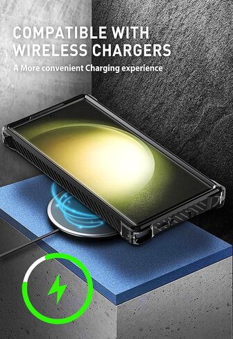 حامل حلقة مغناطيسية لهاتف سامسونج جالاكسي S22 الترا مع مشبك حزام [متوافق مع MagSafe] [مسند غير مرئي] حافظة حماية درع متينة مقاومة للصدمات، أزرق in Kuwait