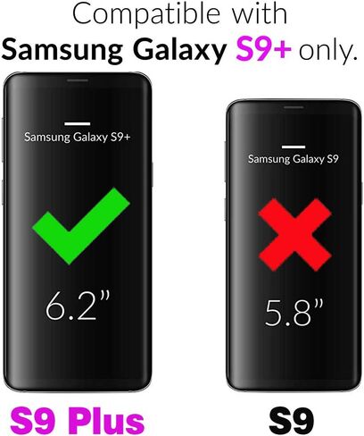 حافظة هاتف Asuwish لهاتف Samsung Galaxy S9 Plus مزودة بسحاب وغطاء خلوي قابل للفصل مع واقي شاشة من الزجاج المقسى وحزام حبل طويل وحامل بطاقات قلاب S9+ 9S 9+ S 9 9plus S9plus نسائي أخضر in Saudi Arabia