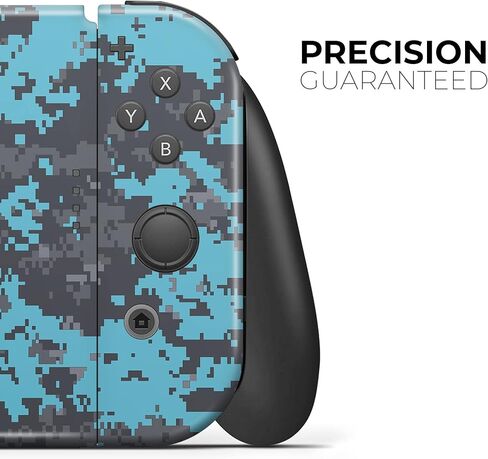 Design Skinz - متوافق مع Nintendo DSi XL - غطاء حماية من الفينيل مقاوم للخدش وقابل للإزالة - فيروزي ساطع ورمادي مموه رقمي in Saudi Arabia