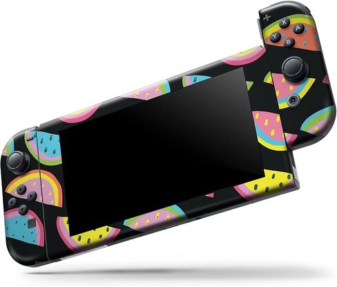 Design Skinz - متوافق مع Nintendo DSi XL - غطاء حماية من الفينيل مقاوم للخدش وقابل للإزالة - شرائح البطيخ الرجعية الزاهية in Saudi Arabia