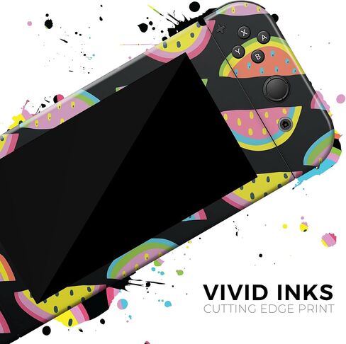 Design Skinz - متوافق مع Nintendo DSi XL - غطاء حماية من الفينيل مقاوم للخدش وقابل للإزالة - شرائح البطيخ الرجعية الزاهية in Saudi Arabia