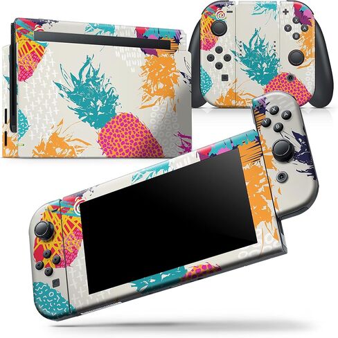 Design Skinz - متوافق مع Nintendo DSi XL - غطاء حماية من الفينيل قابل للإزالة ومقاوم للخدش - Retro Summer Pineapple v2 in Saudi Arabia