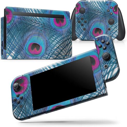 Design Skinz - متوافق مع Nintendo DSi XL - غطاء حماية من الفينيل قابل للإزالة ومقاوم للخدش - طاووس أزرق in Saudi Arabia