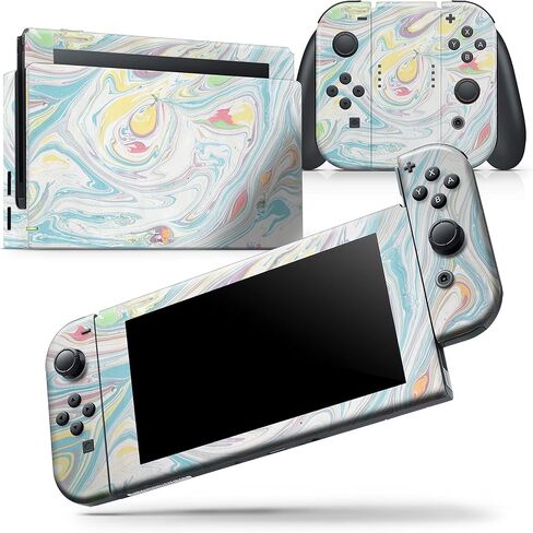 Design Skinz - متوافق مع Nintendo DSi XL - غطاء حماية من الفينيل مقاوم للخدش وقابل للإزالة - ألوان حلوى رخامية دوامة in Saudi Arabia