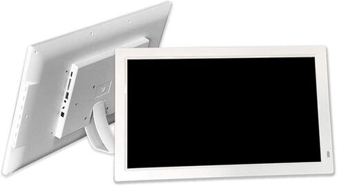 1280x800 Full HD Digital Photo Frame, 16:9 IPS Display, Music and Video Player, Calendar, Alarm Clock, Automatic Timer, White. in Saudi Arabia