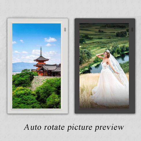 1280x800 Full HD Digital Photo Frame, 16:9 IPS Display, Music and Video Player, Calendar, Alarm Clock, Automatic Timer, White. in Saudi Arabia