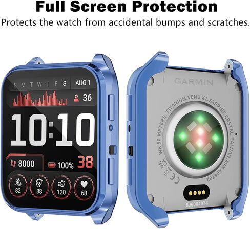 واقي شاشة للساعة مكون من 6 قطع لساعة Garmin Venu X1، حافظة ساعة ناعمة من مادة TPU غطاء حماية كامل للساعة الذكية Garmin Venu X1 in Kuwait