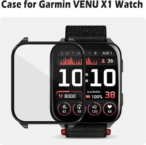 واقي شاشة للساعة مكون من 6 قطع لساعة Garmin Venu X1، حافظة ساعة ناعمة من مادة TPU غطاء حماية كامل للساعة الذكية Garmin Venu X1 in Kuwait