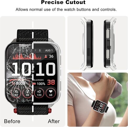 6-Pack Watch Screen Protector for Garmin Venu X1, Soft TPU Watch Case Full Protective Cover for Garmin Venu X1 Smartwatch in Kuwait