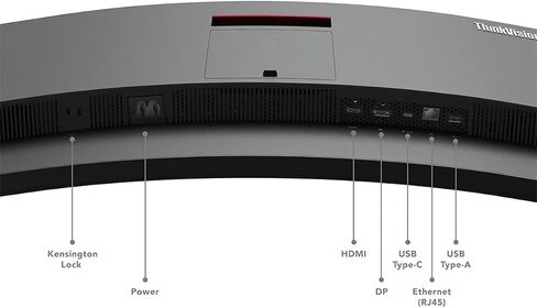 Lenovo ThinkVision T34w-30 شاشة LED منحنية 34 بوصة Class UW-QHD - 21:9 - أسود داكن in Saudi Arabia