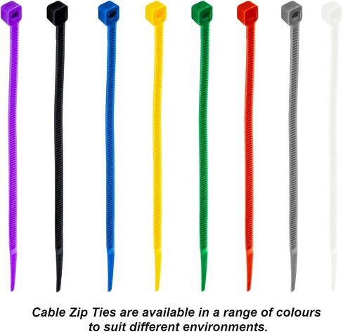 100PCS 8 Inch（200mm) Self Locking Nylon Cable Zip Ties 0.14" Width Tensile Strength 40LBS/18KGS,Multi-Purpose Self-Locking Nylon Cable Cord,Plastic Wire Ties for Home,Office,Garden,Workshop,Black in Saudi Arabia