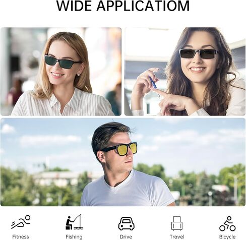 مشبك مستقطب لـ Ray-Ban Meta Wayfarer (RW4006 & RW4012 Regular 50-22)، مشابك تغير اللون متوافقة مع Ray-Ban Meta Wayfarer Gen 2 تحمي عينيك، رائعة وعصرية (أسود، عادي) in Kuwait