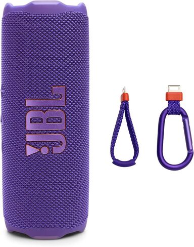 JBL Flip 7 - مكبر صوت بلوتوث محمول مقاوم للماء والسقوط، صوت Bold Pro مع تعزيز صوت AI، أرجواني - (متجدد) (متجدد) in Kuwait