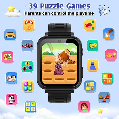 Smart Watch for Kids with 39 Games,Camera,Video,Music Player,Recorder,Alarm,Pedometer,Flashlight,Stopwatch,HD Touch Screen,Borthday Gift Toy for Girls Ages 3-12(Pink) in Saudi Arabia