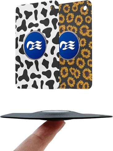 2 Pack Princess Medallion Holder Card, Silicone Princess Cruise Essentials Durable Accessories for Purse Wallet, Fits 2025 Medallion (Black&White) in Kuwait