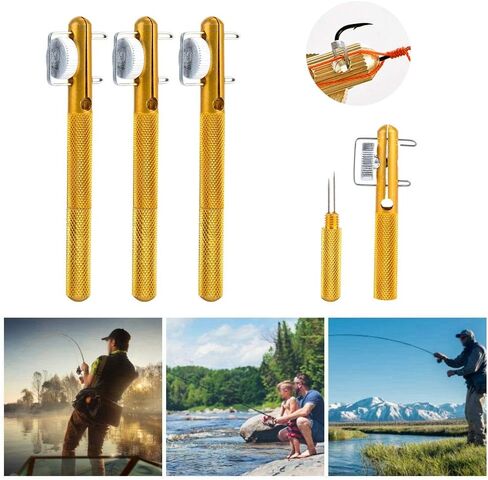 4 PCS Fly Fishing Line Knot,Fast Tying Tool Nail Knot Fishing Line Hook Tier Fishing Tackle Accessory in Saudi Arabia