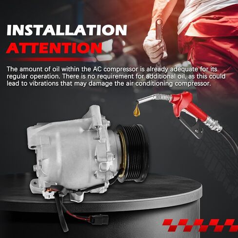 AC Compressor Fit for NV1500 NV2500 NV3500 2012-2020 4.0L V6, for Pathfinder 2005-2012 4.0L V6, A/C with Clutch Replacement for 57410, 58410, 5512310, 140268NC, 0610156, C1860R, 10347890 in Saudi Arabia
