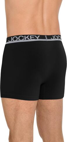 ملابس داخلية للرجال في Jockey Men True 4 "Trunk - 3 Pack ، Fanning Flora/True Blue/Frolic Stripe ، L. in Saudi Arabia