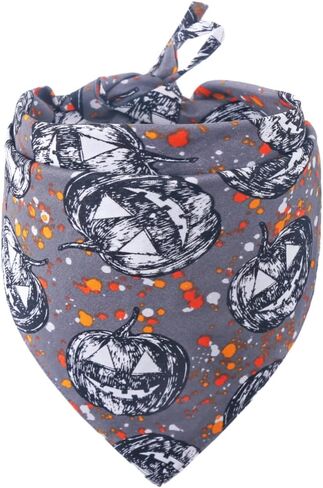 KZHAREEN Halloween Dog Bandana ذو وجهين مثلث المرايل إكسسوارات وشاح للكلاب والقطط والحيوانات الأليفة الصغيرة in Kuwait