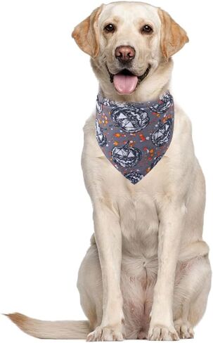KZHAREEN Halloween Dog Bandana ذو وجهين مثلث المرايل إكسسوارات وشاح للكلاب والقطط والحيوانات الأليفة الصغيرة in Kuwait