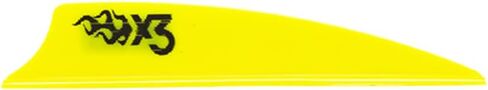 BOHNING X3 VANES مقاس 2.25 بوصة، أصفر نيون، 36 قطعة in Kuwait