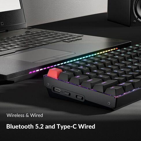 Keychron K4 96٪ تخطيط 100 مفتاح بلوتوث لاسلكي 5.1 / لوحة مفاتيح USB سلكية للألعاب الميكانيكية مع Gateron G Pro Red Switch RGB الخلفية N-Key Rollover لنظام التشغيل Mac Windows PC-الإصدار 2 in Kuwait
