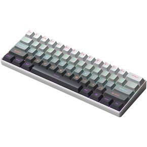 60% Wired Mechanical Gaming Keyboard, Mixed Backlit 61 Keys Compact Waterproof Mini Keyboard with Blue Switches for PC/Mac, Gamer, Typist, Travel (Mechanical Black Discoloration) in Saudi Arabia