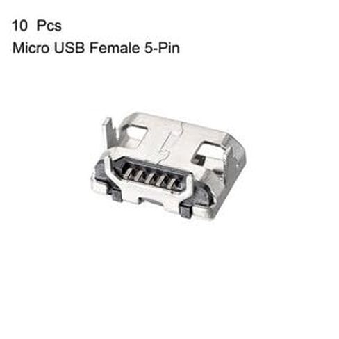 # US 10 قطعة مقبس USB صغير أنثى كونتور ، منفذ جاك 5 دبوس DIP 180 درجة محول in Kuwait